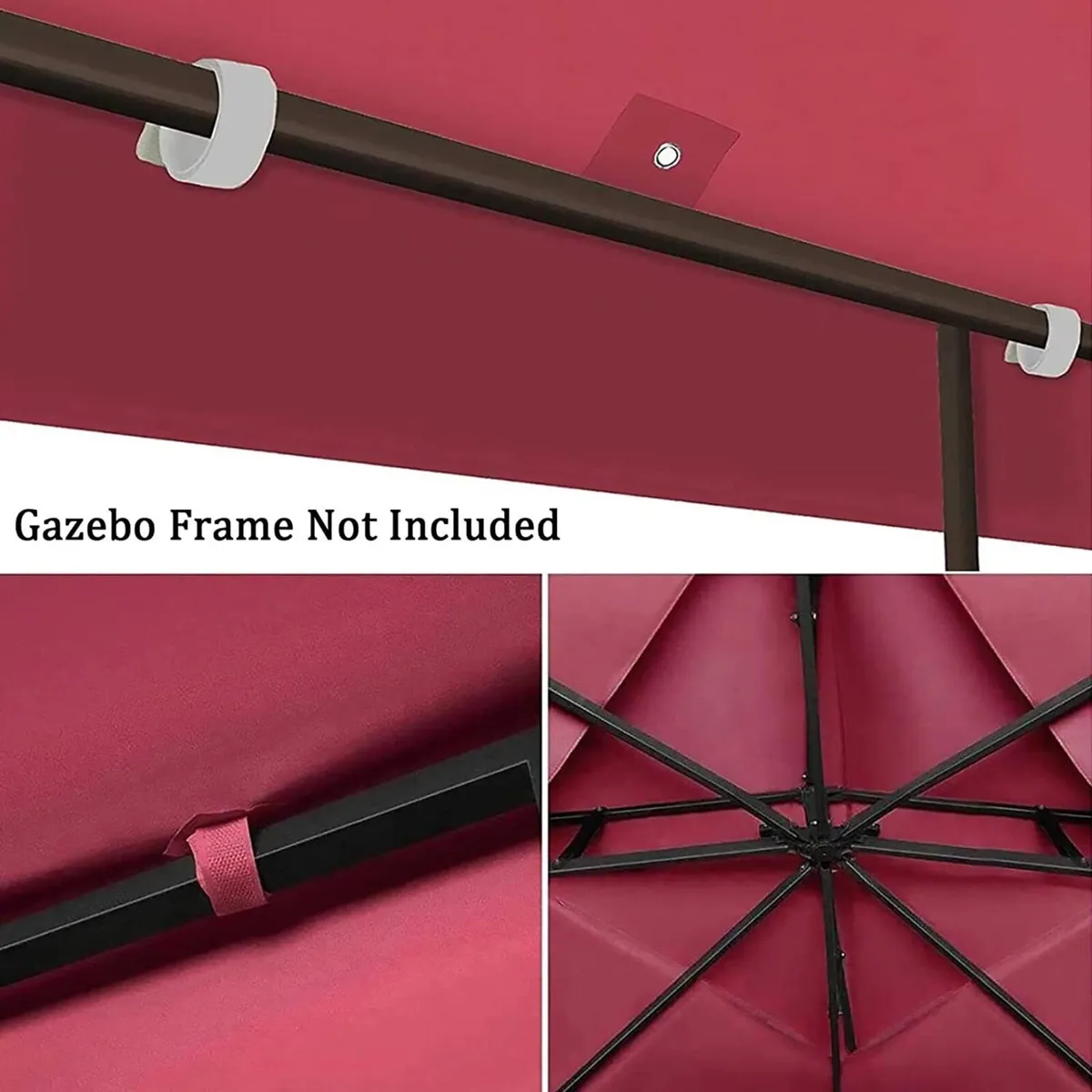 3x3m Waterproof Gazebo Canopy Replacement Cover - Image 3