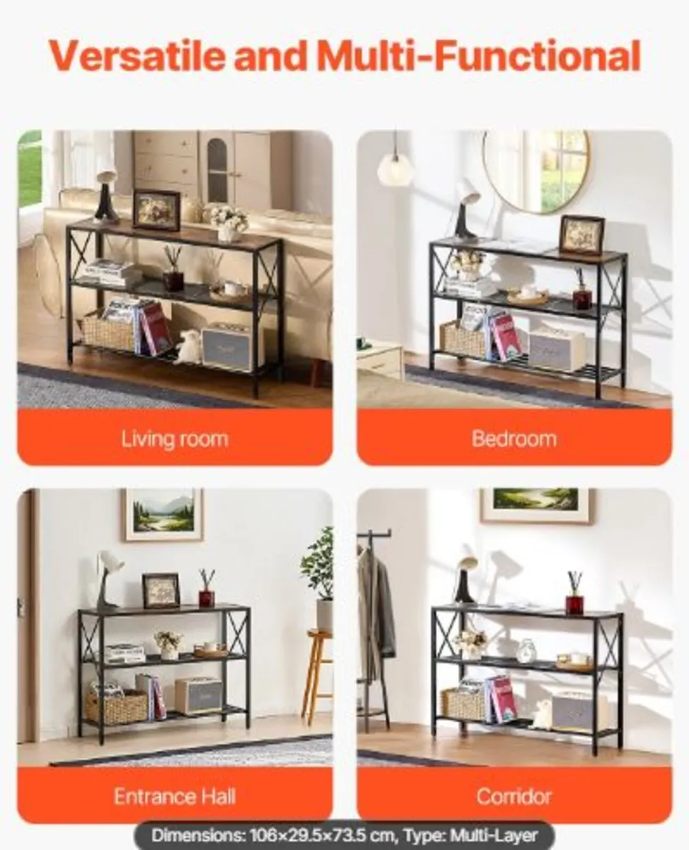 Narrow Console Sofa Table,41.7 inches Behind Couch - Image 4