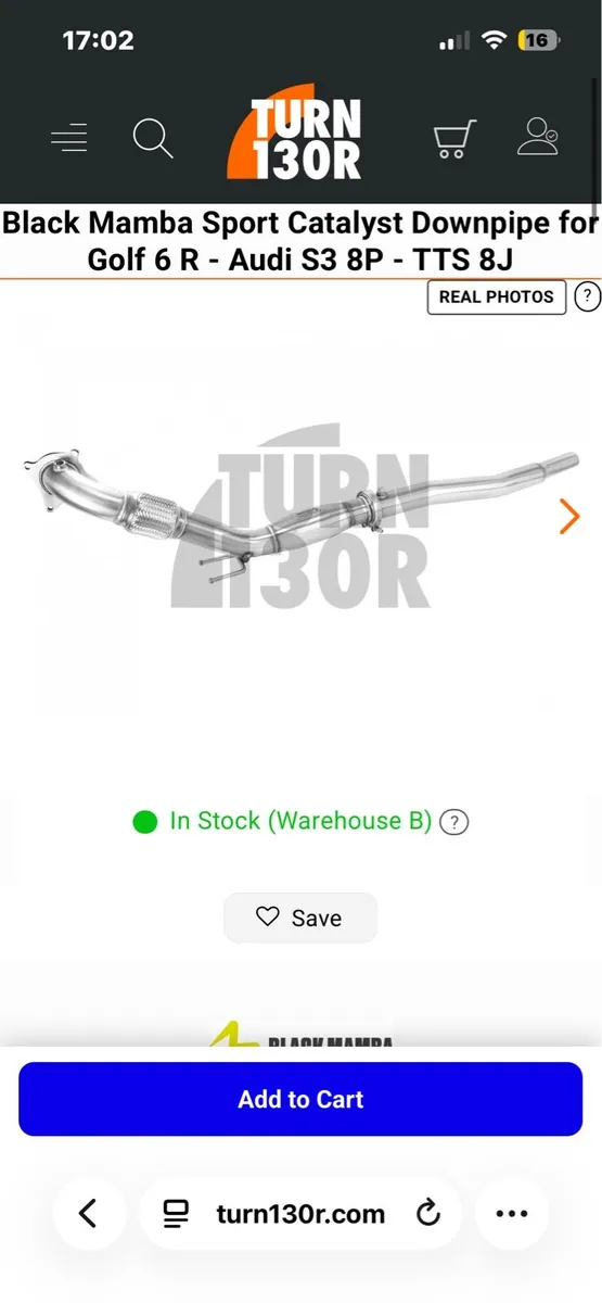 Black mamba downpipe - Image 1