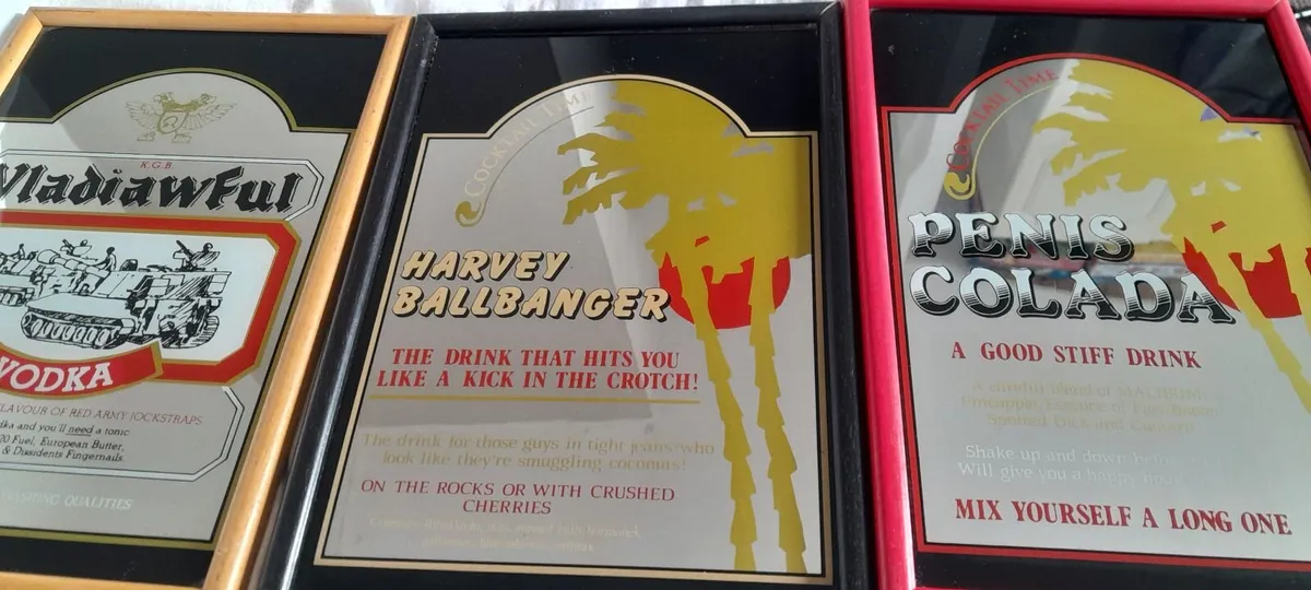 Drink themed mirrors