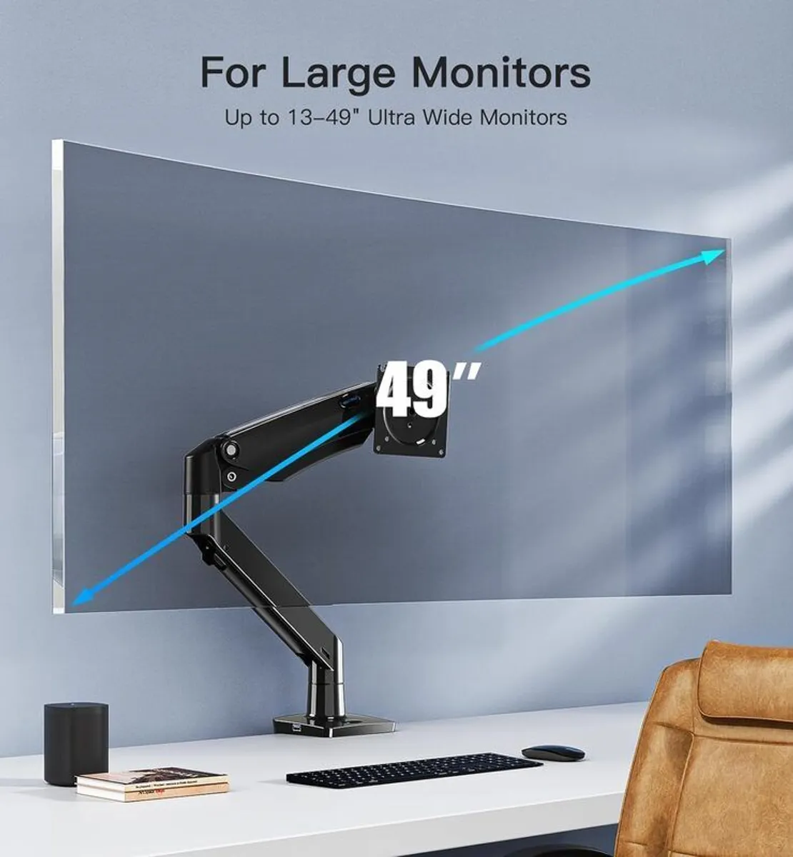 Pair of HUANUO Gas Spring Monitor Mounts 13-49 Screens / Ultrawide Compatible - Image 4