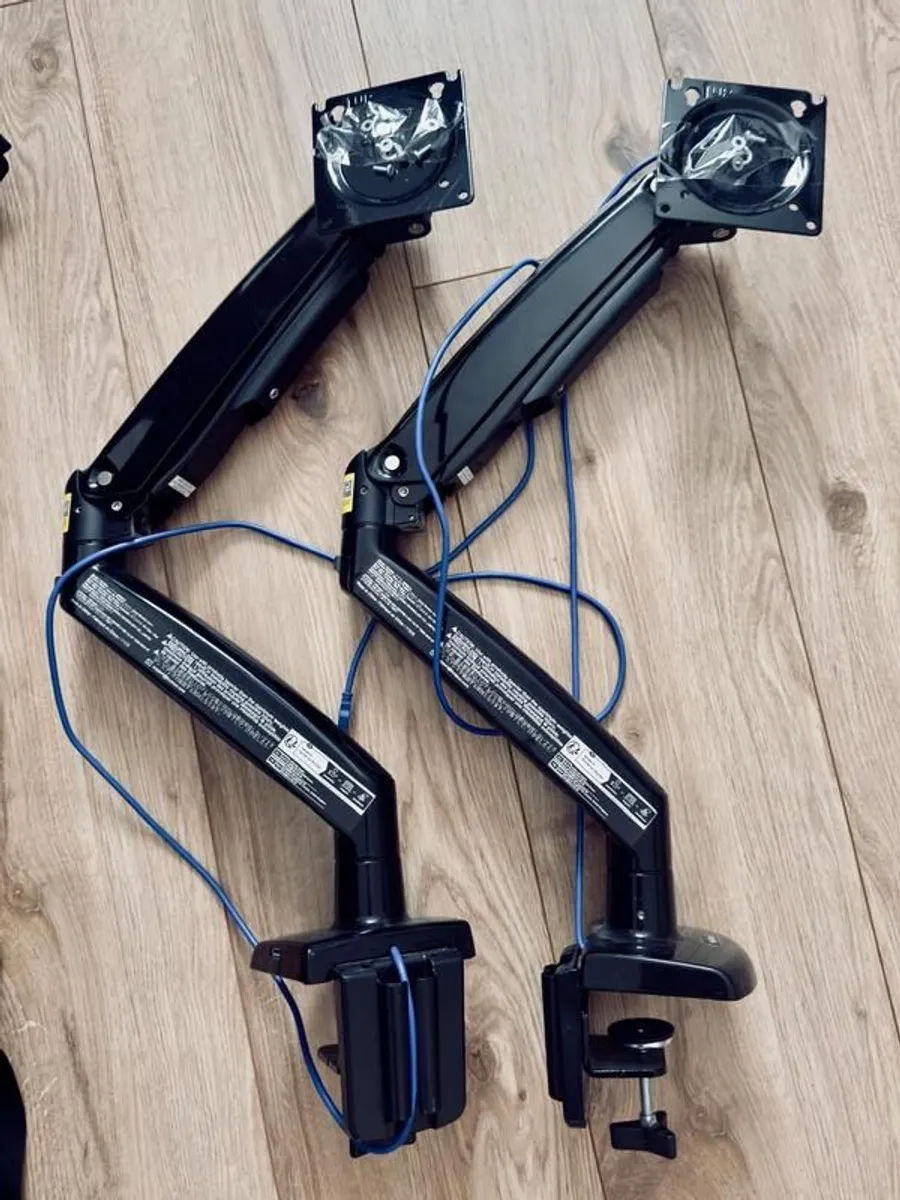 Pair of HUANUO Gas Spring Monitor Mounts 13-49 Screens / Ultrawide Compatible - Image 2