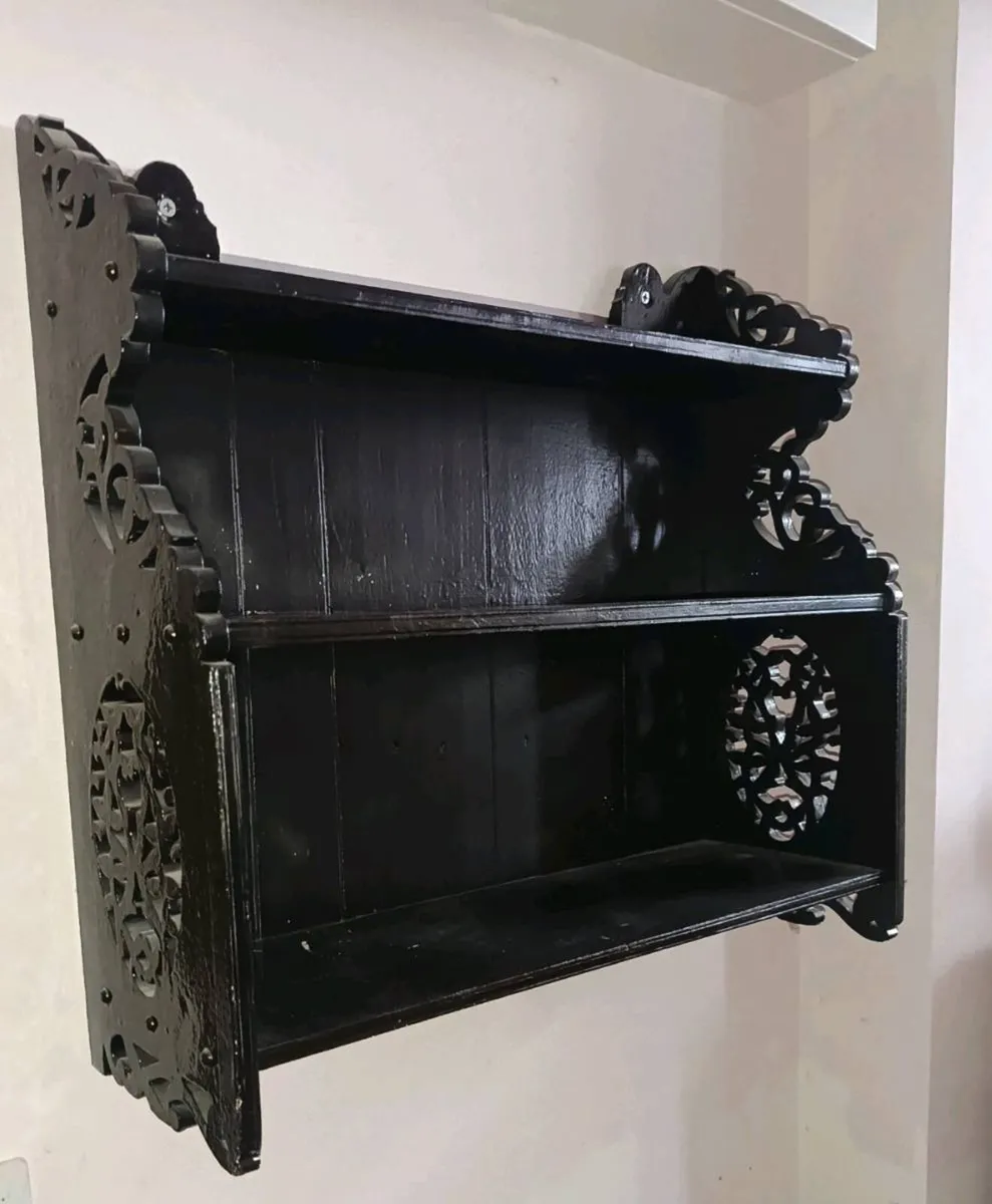 Carved wooden wall shelves - Image 2