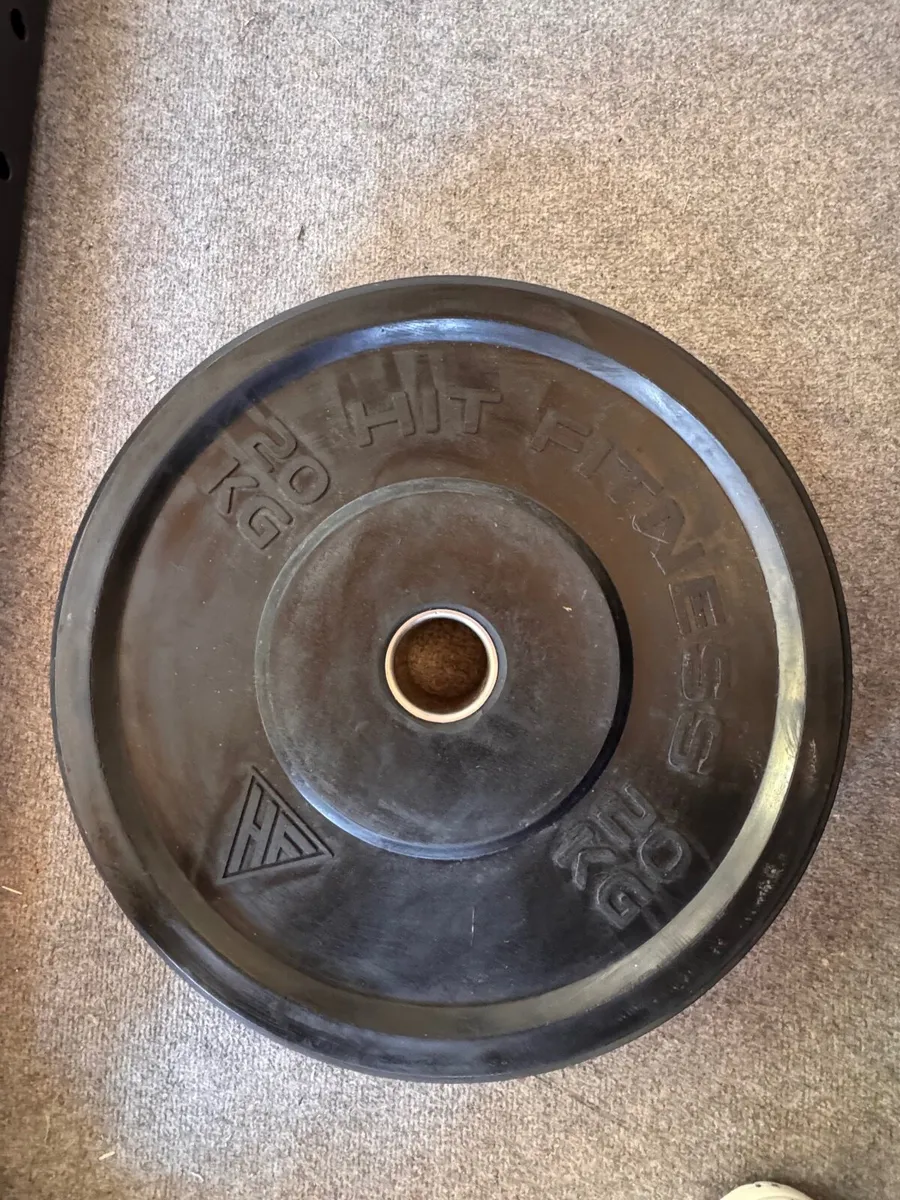 Squat rack weights and bench - Image 4