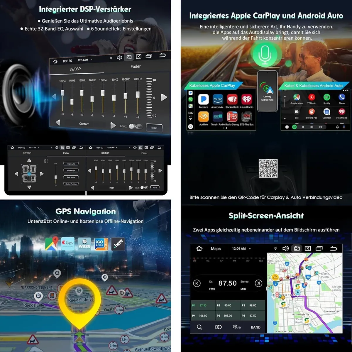 7-Inch 2-DIN Android Car Stereo with Touchscreen - Image 4