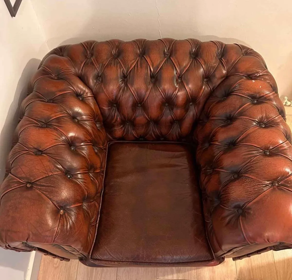 2 x Chesterfield Armchairs - Image 1