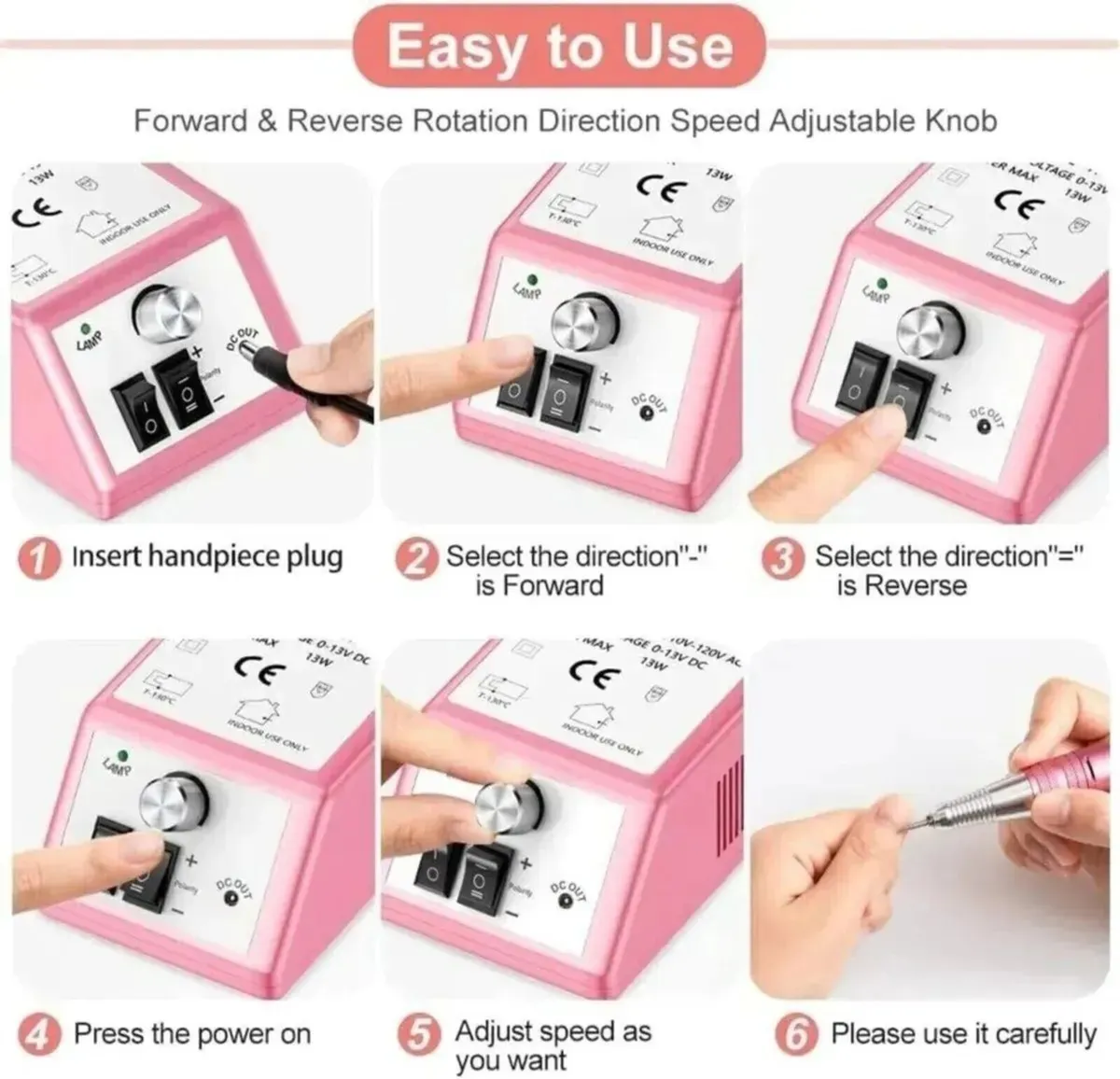Nail Drill Electric Beauty Tool Kit - Image 3