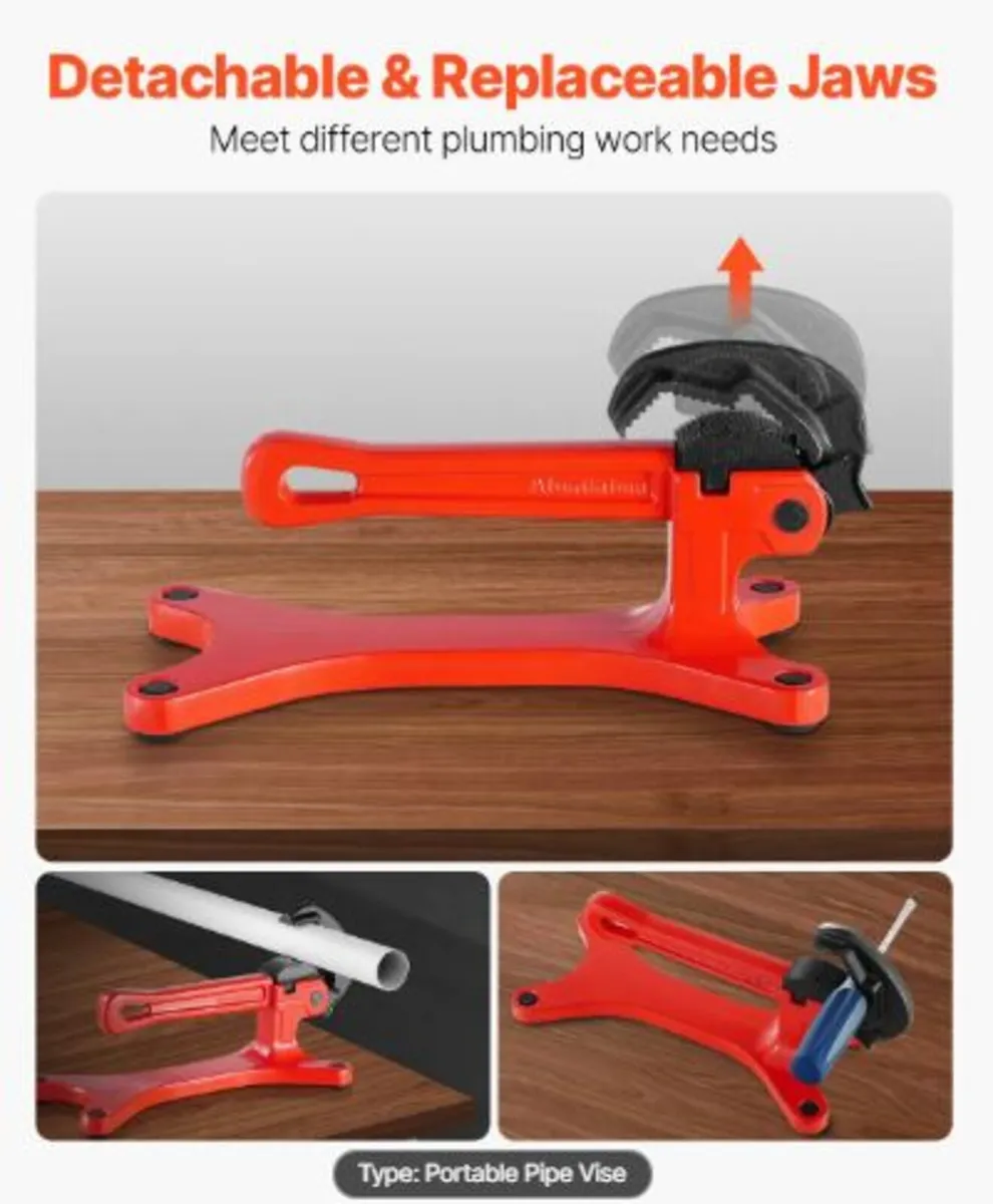 Portable Pipe Vise, Lightweight Aluminum Pipe Vise - Image 4