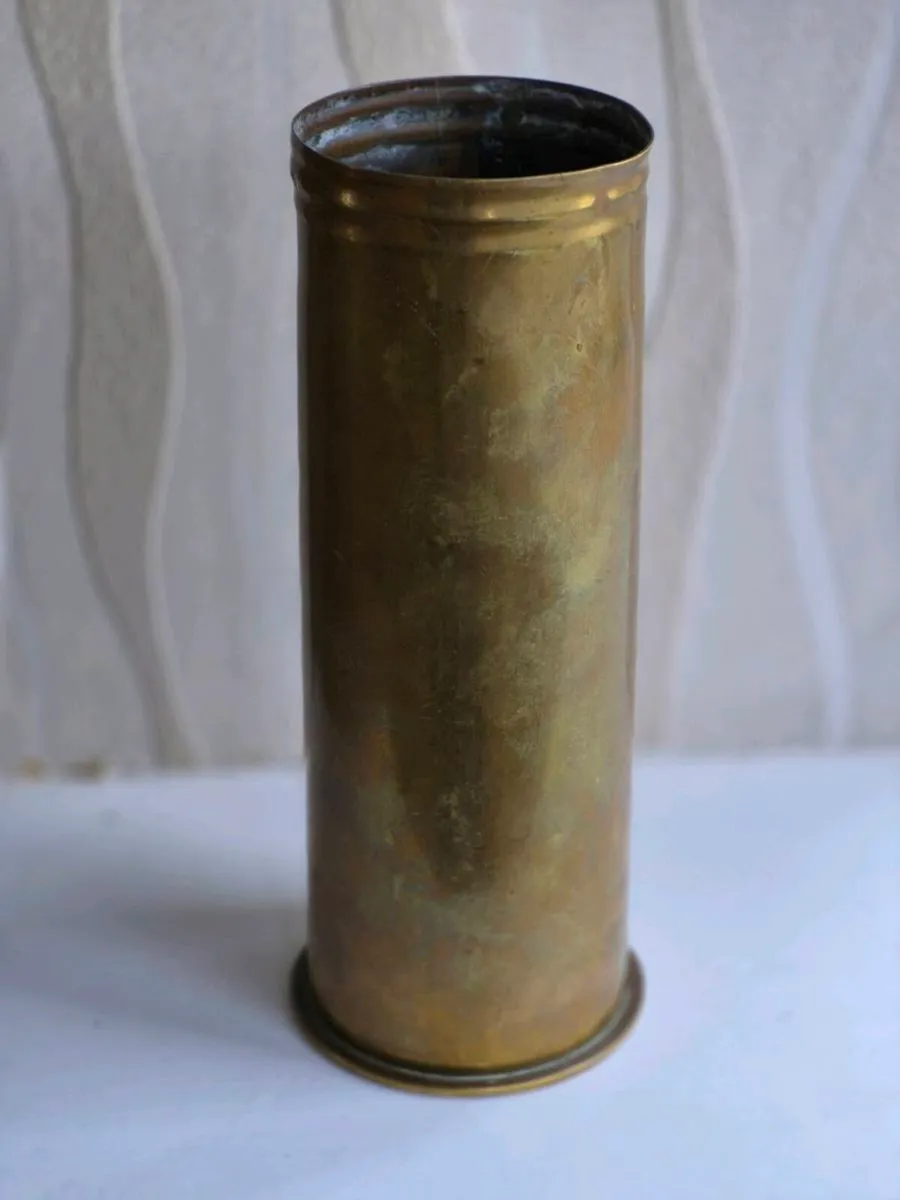 German  world war 1 artillery case 1918 stamped - Image 1