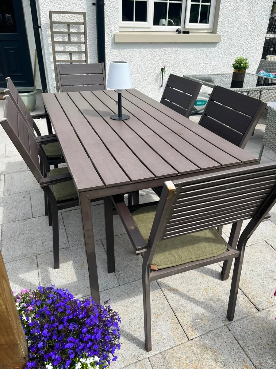 Garden Dining Table & 6 Chairs - Image 4