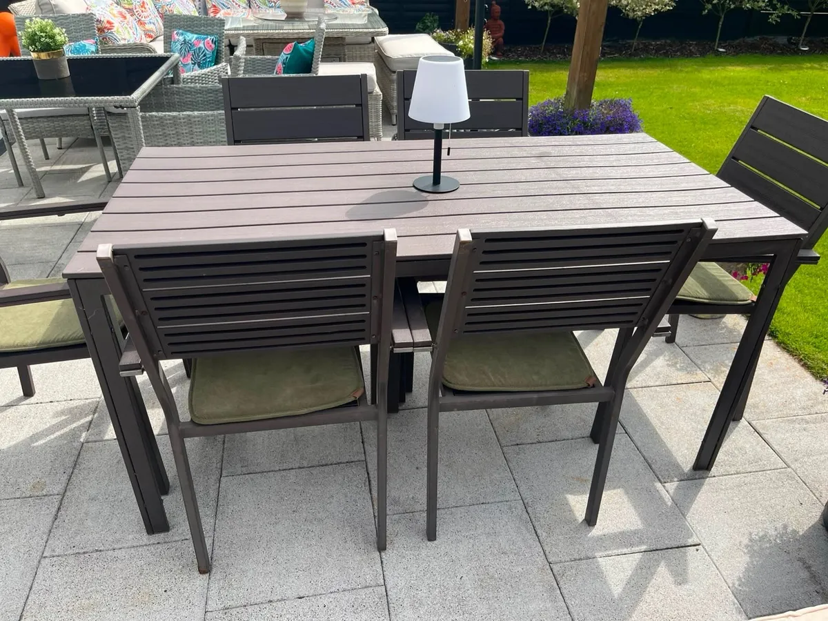 Garden Dining Table & 6 Chairs - Image 2