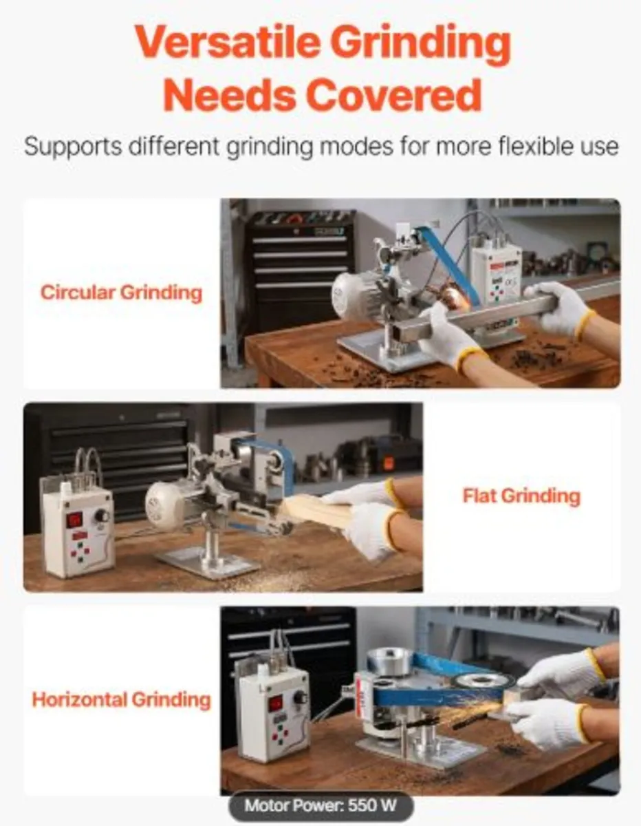 Belt Grinder Sander with VFD, 762mm x 25.4mm - Image 3