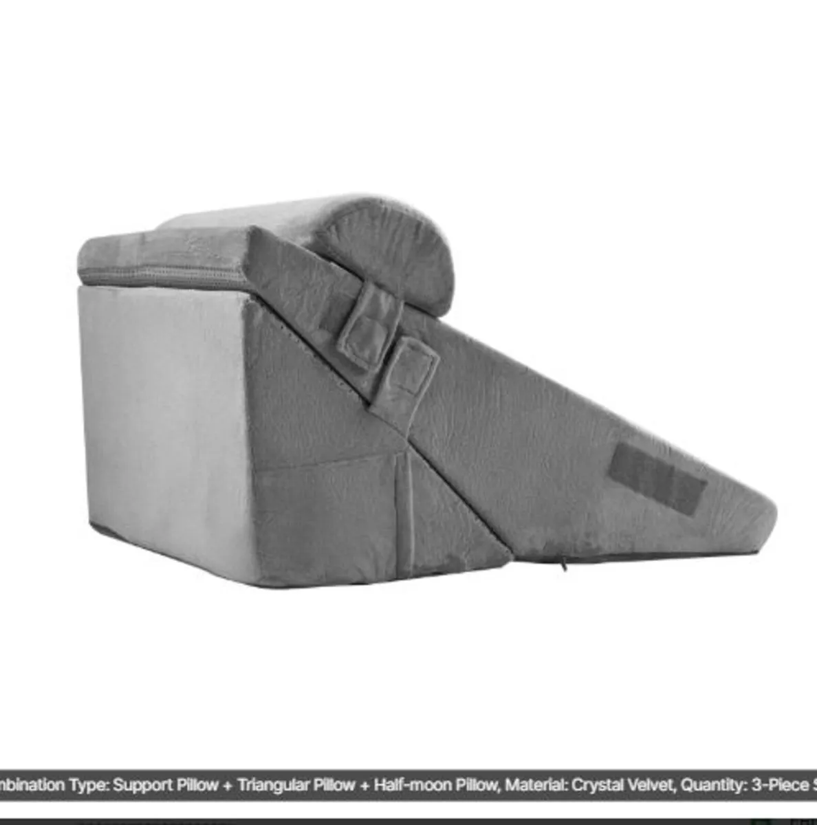 Bed Wedge Pillow for Sleeping, 3 Pcs Adjustable - Image 4