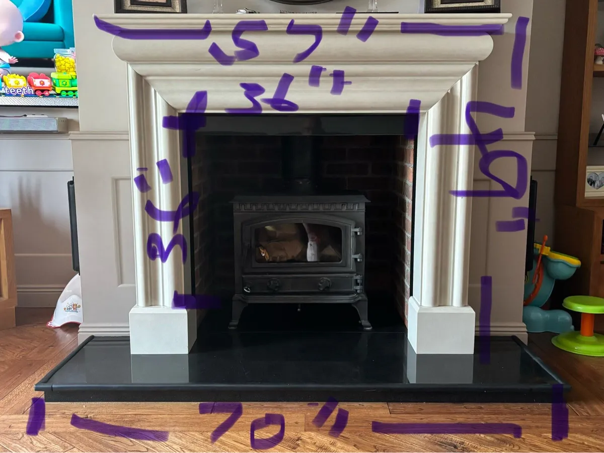 54" Celeste White fire place Surround - Image 2