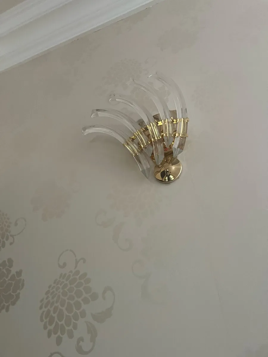 Hand-Carved Murano Glass Light Fixtures - Image 1