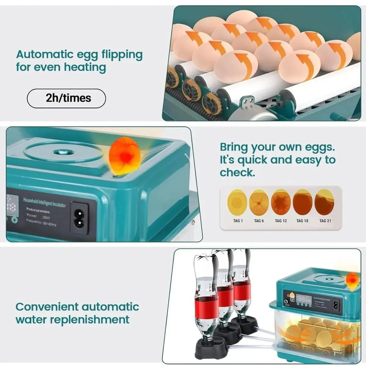 Egg Incubator 20 Egg Smart Hatching Machine - Image 4