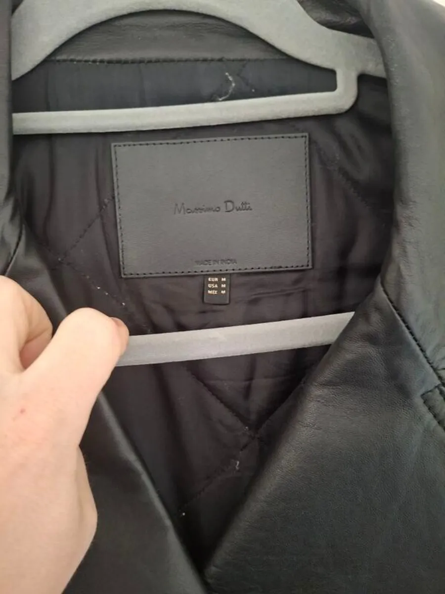 Massimo Dutti Leather Jacket (Size M) - Image 4