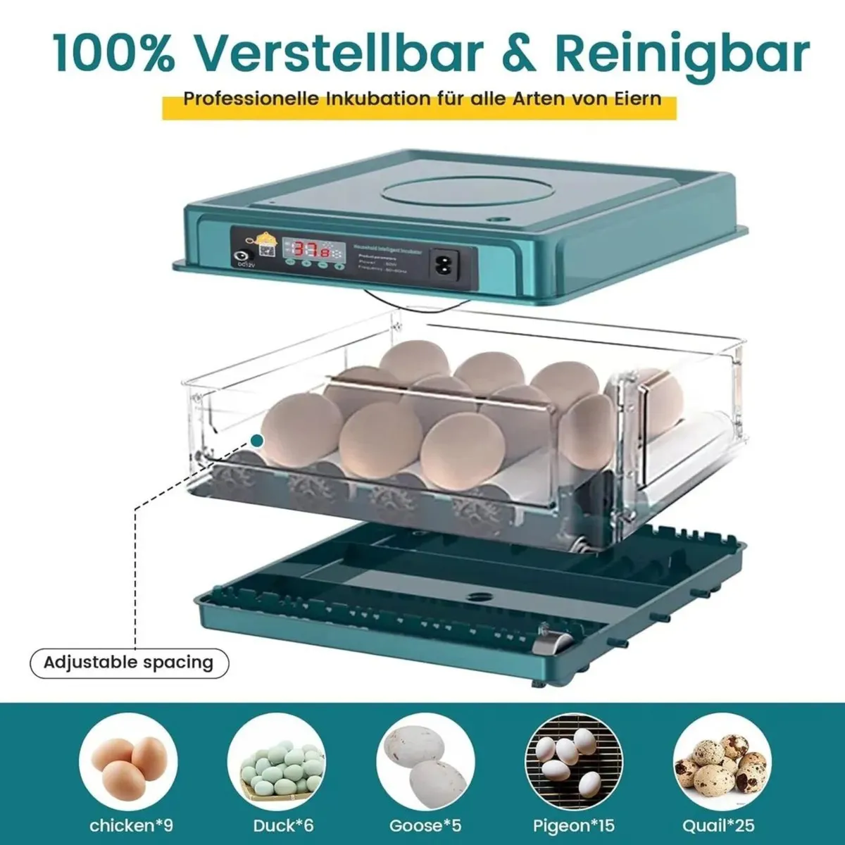 Egg Incubator 20 Egg Automatic Hatcher - Image 3