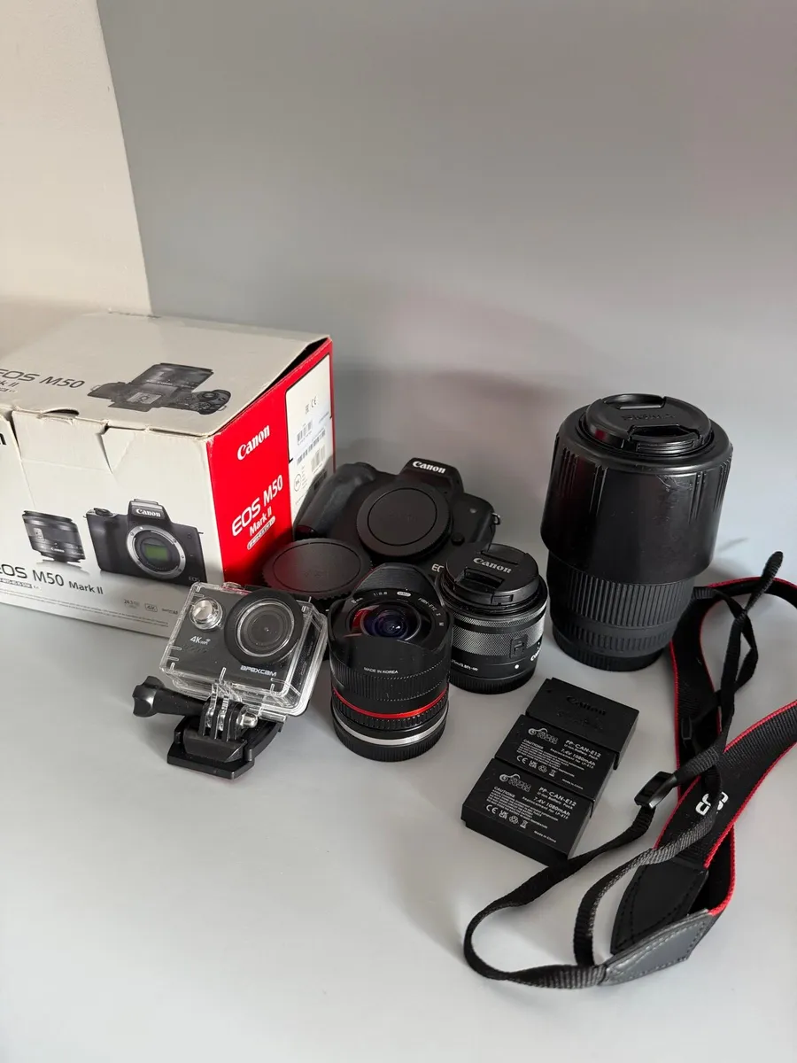 Canon EOS M50 Mark II + lenses & accessories - Image 1
