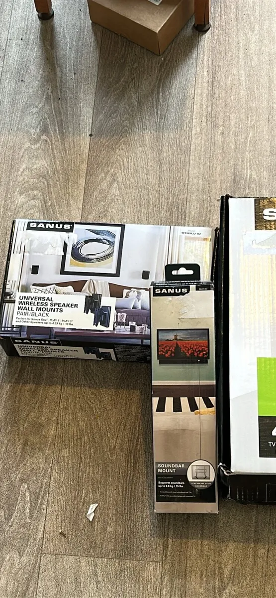 Sanus tv, soundbar and wireless speaker wall mount - Image 2