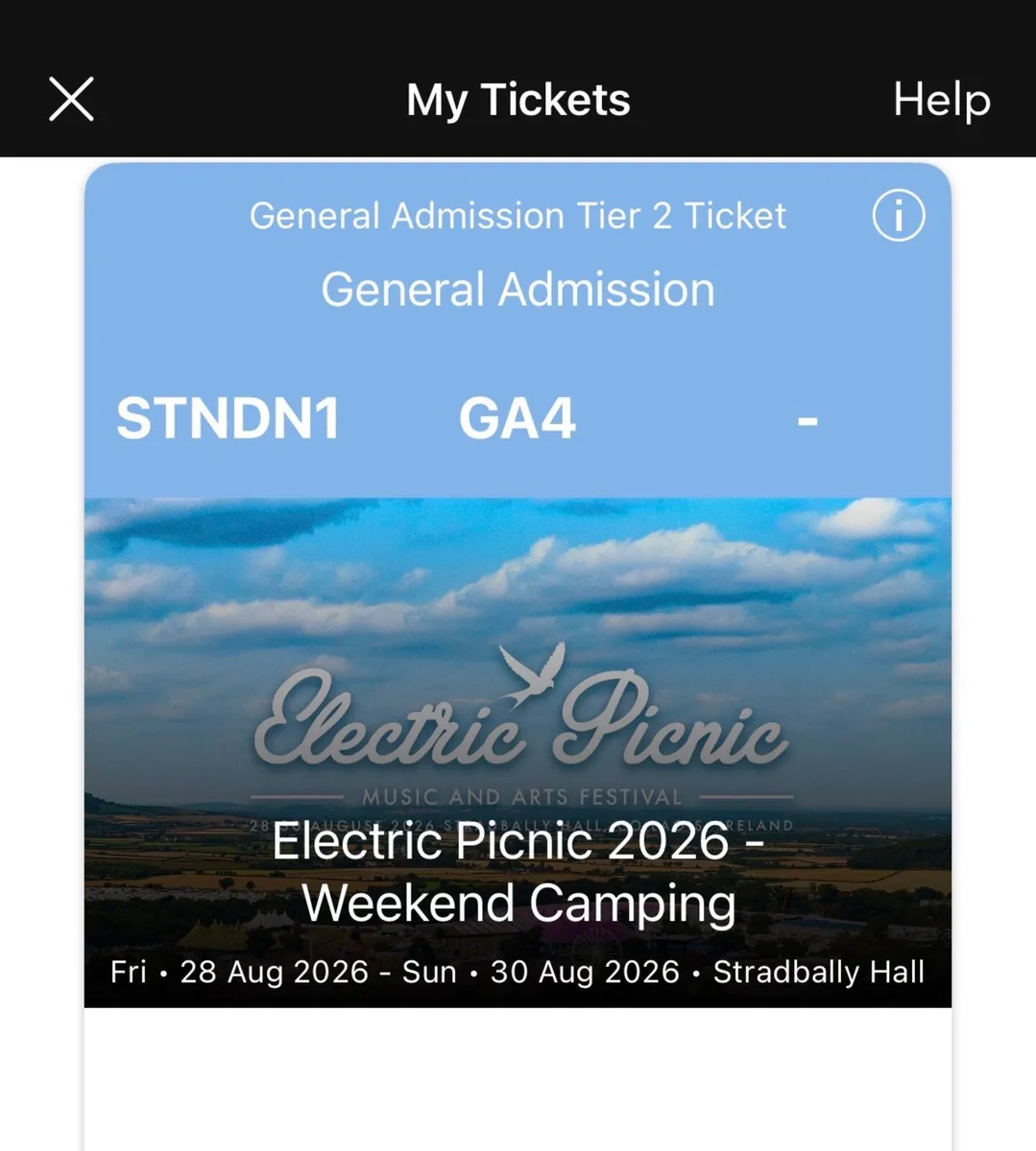 EP weekend ticket
