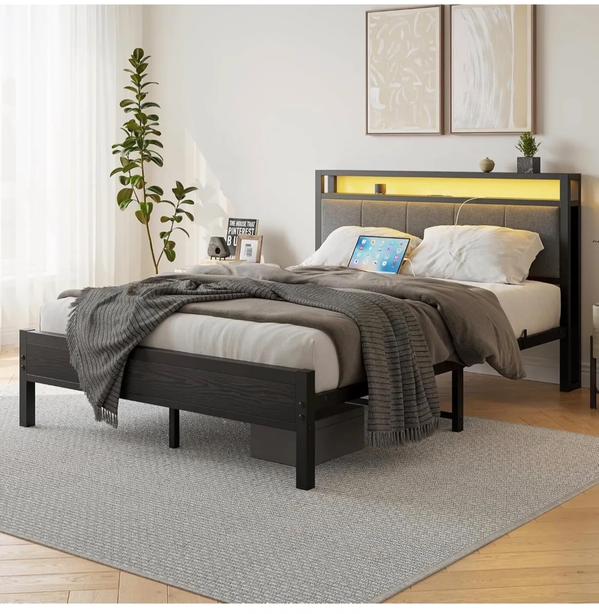 King size bed frame Immerse in tranquil ambiance w - Image 4