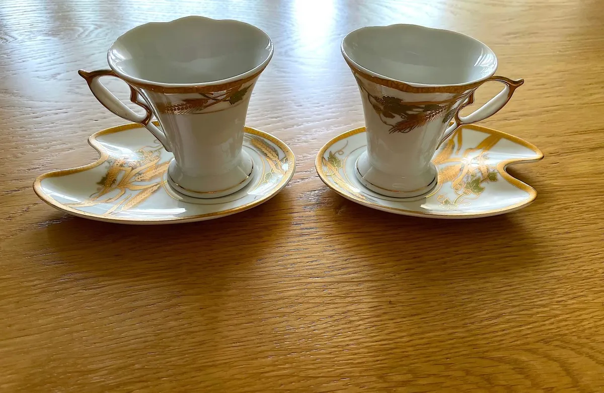 Set of 2 Glina tea cups and saucers - Image 2