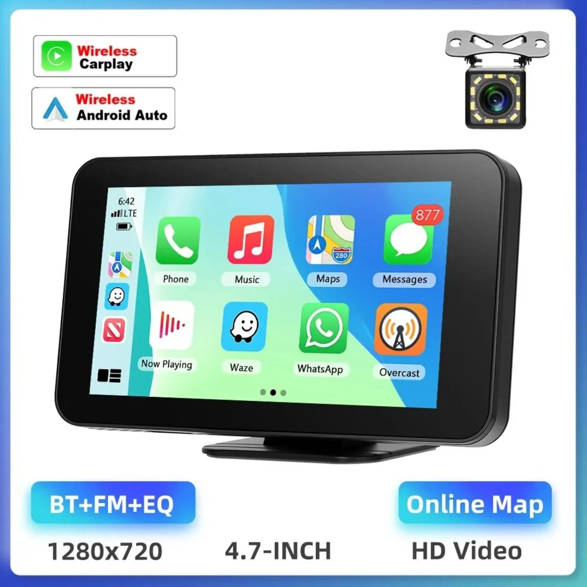 Car Monitor With Camera Carplay Android Auto Smart - Image 1