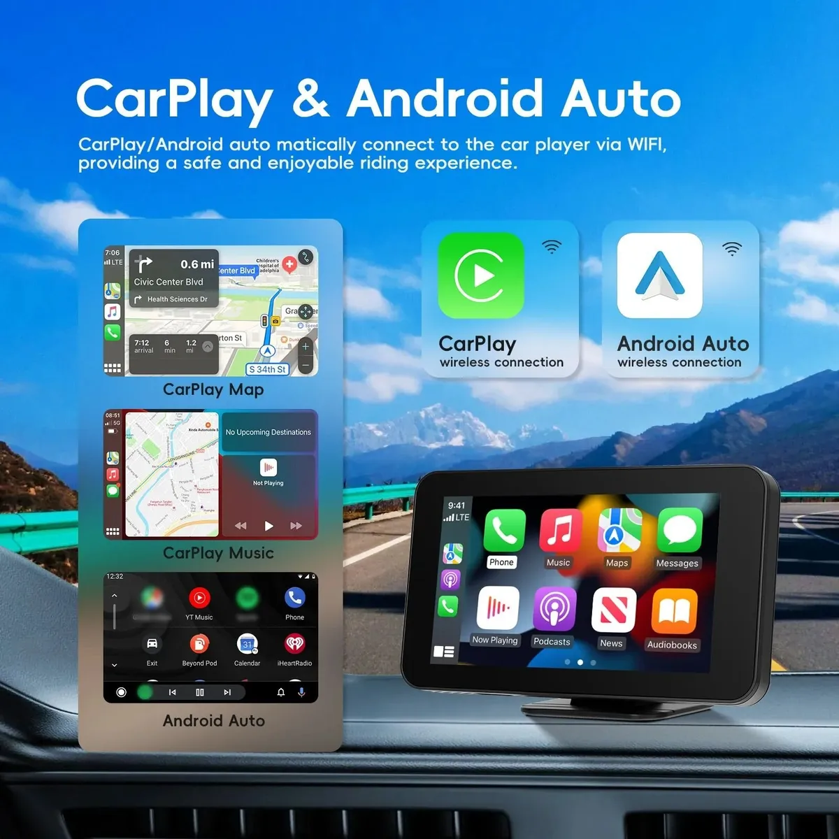 Car Monitor With Camera Carplay Android Auto Smart - Image 2
