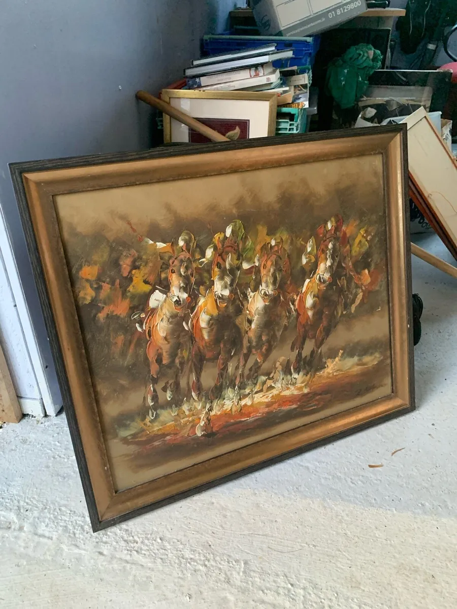 Painting of the Galway races - Image 1