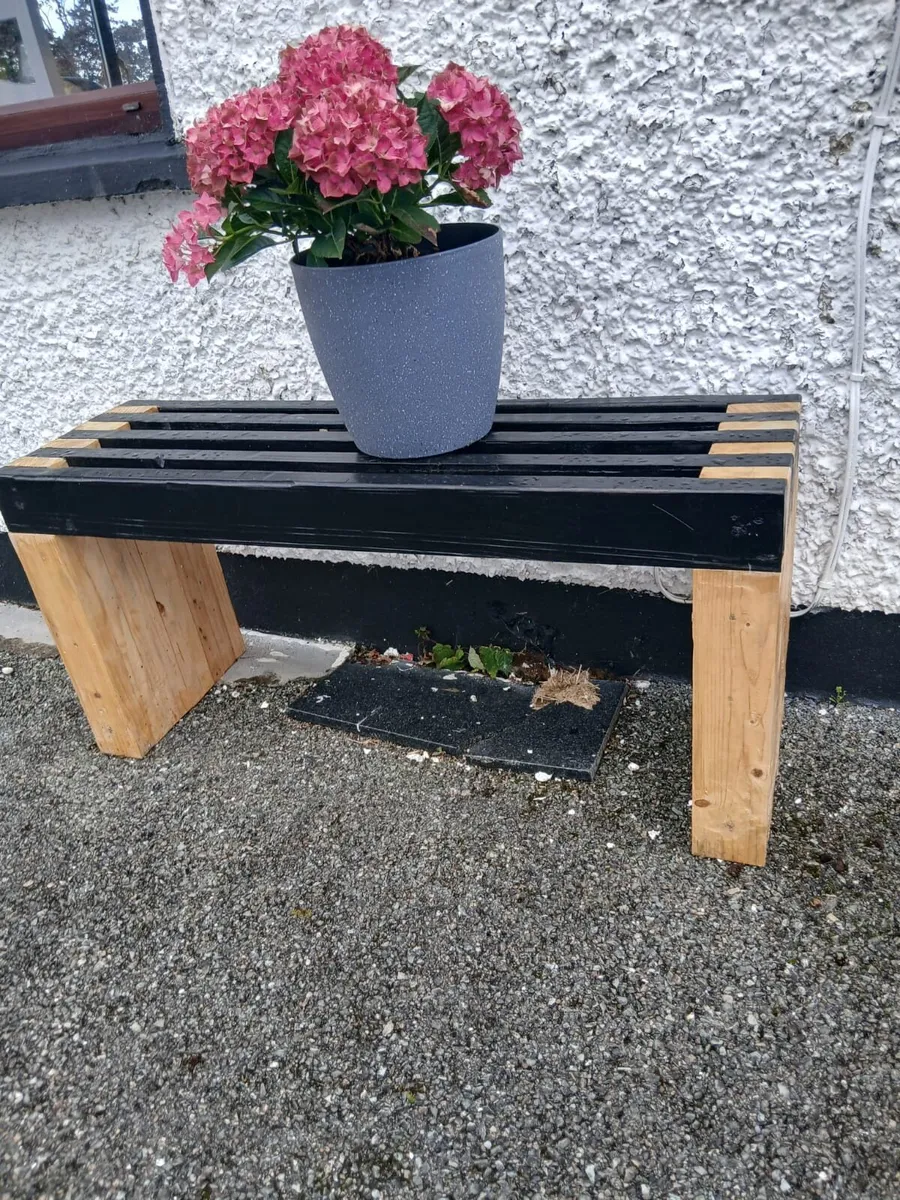 Garden timber seats - Image 4