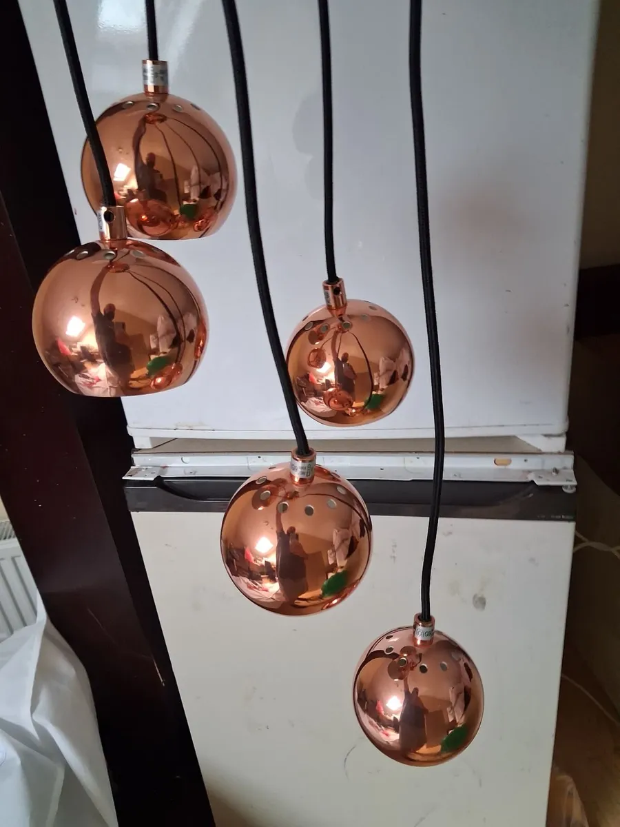 Copper adjustable ceiling lights - Image 1