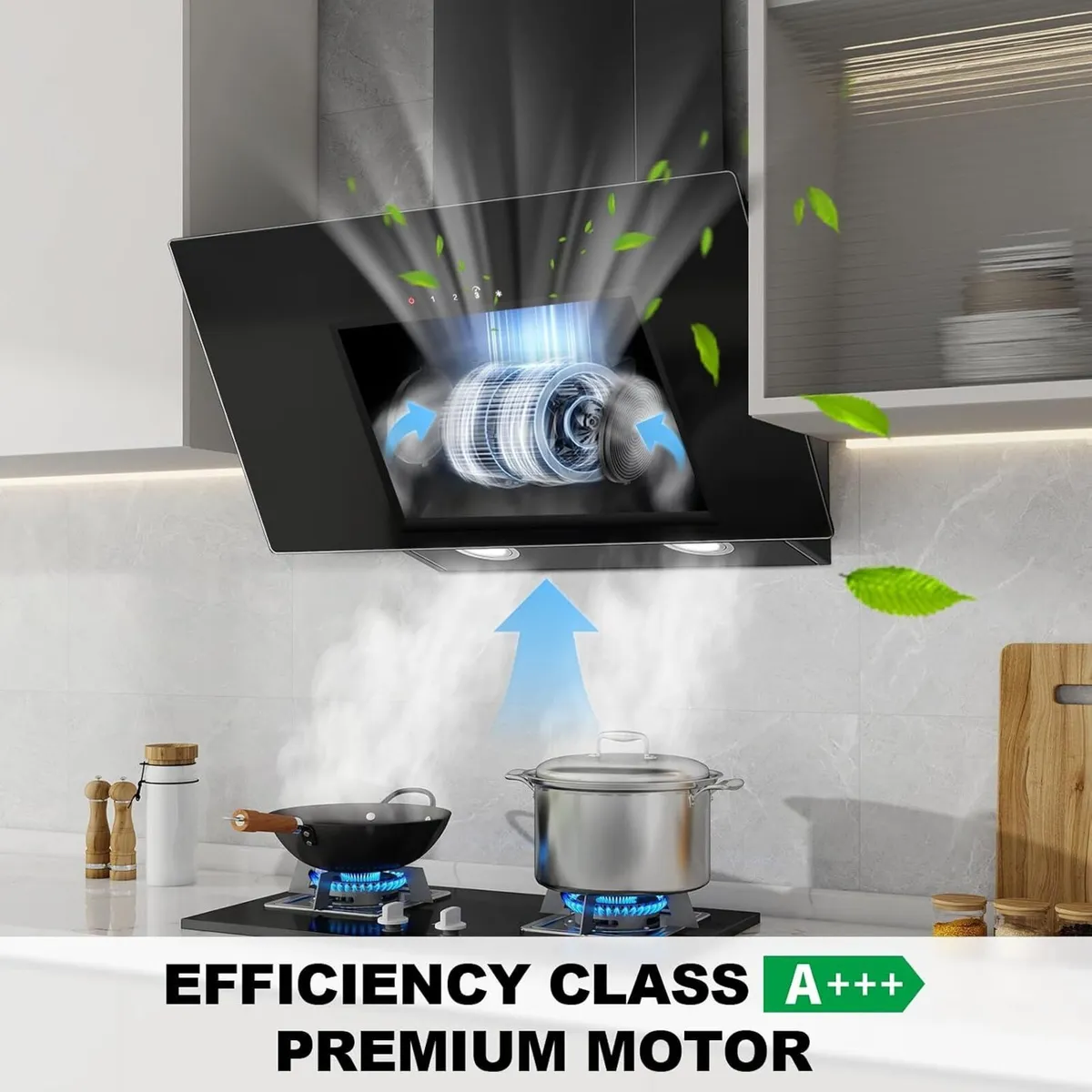 60CM Cooker Hood Wall Mounted Extractor Fan - Image 2