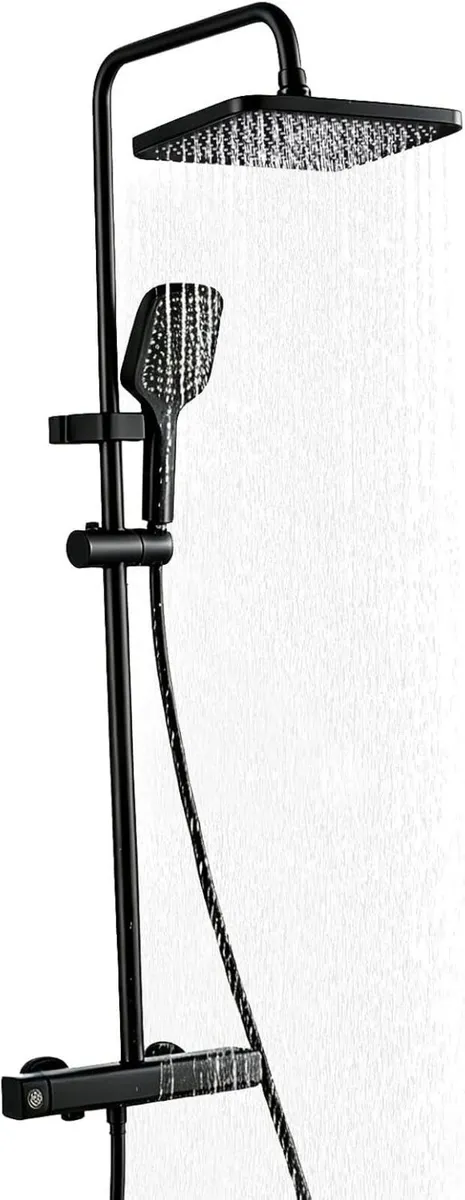 Thermostatic Shower Mixer Set Complete Rainfall - Image 1