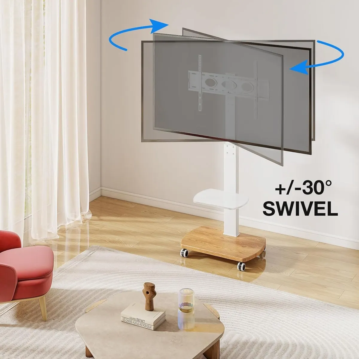 TV Stand for 32-65 Inch Tvs with Oak - Image 4