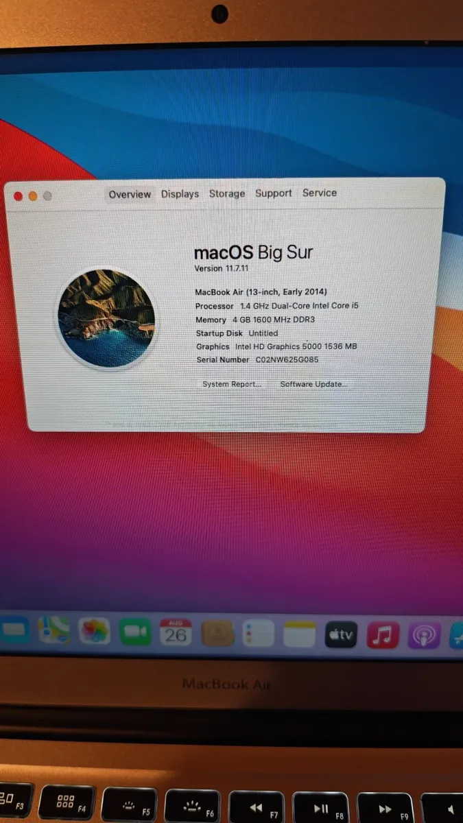 Macbook Air 13" 2014 A1466 | New Battery | I5 | - Image 4