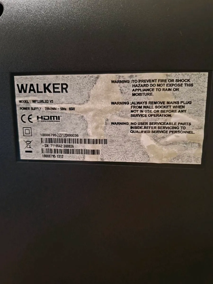 32" Walker Satellite & Saorview Digital LED HD TV - Image 4