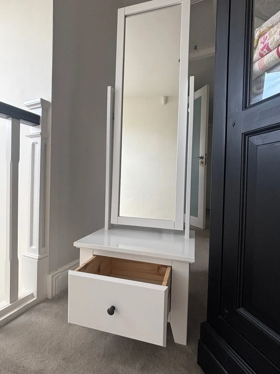 Standing Mirror with Drawer - Image 2