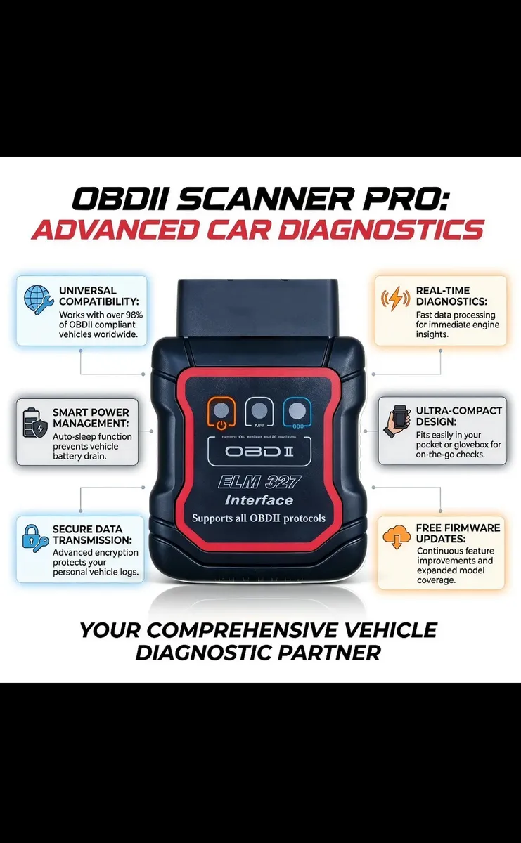🚗 ELM 327 OBD2 Bluetooth Diagnostic Scanner - Image 3