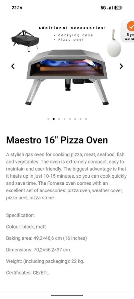Forneza Pizza Oven 16 Inch
