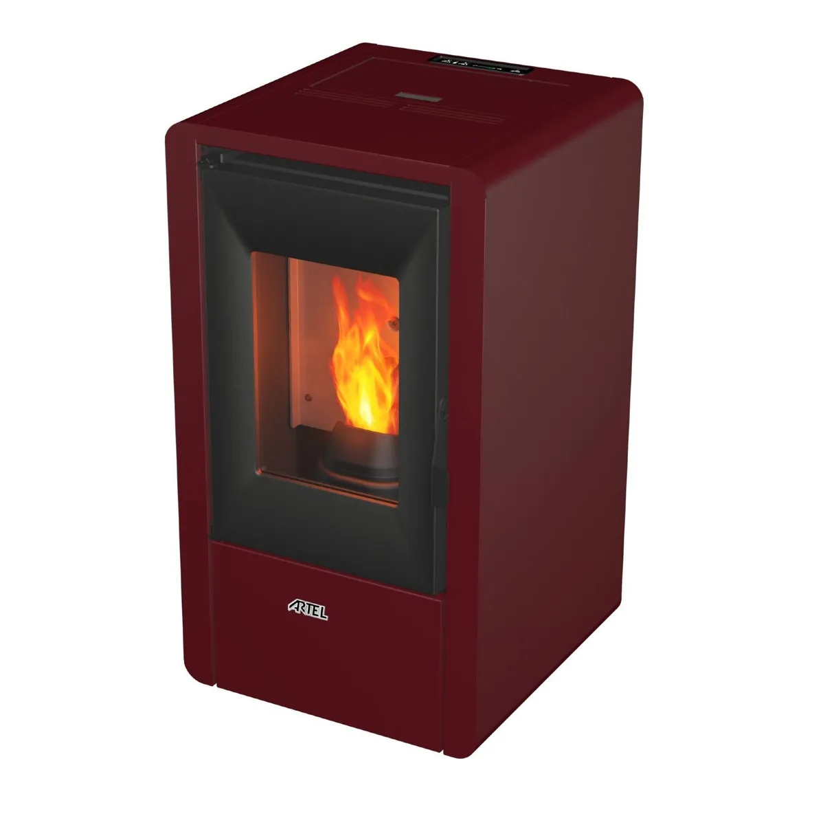 Nina 7kW Bordeaux Wood Pellet Stove - Image 4