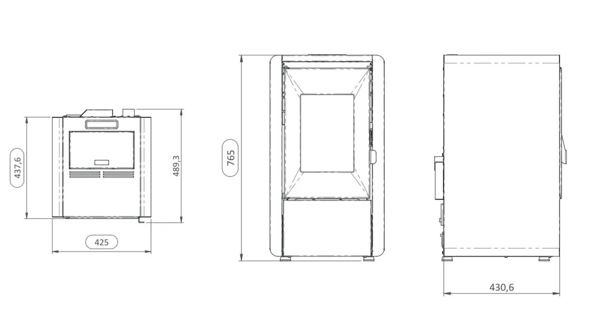 Nina 7kW White Wood Pellet Stove - Image 4