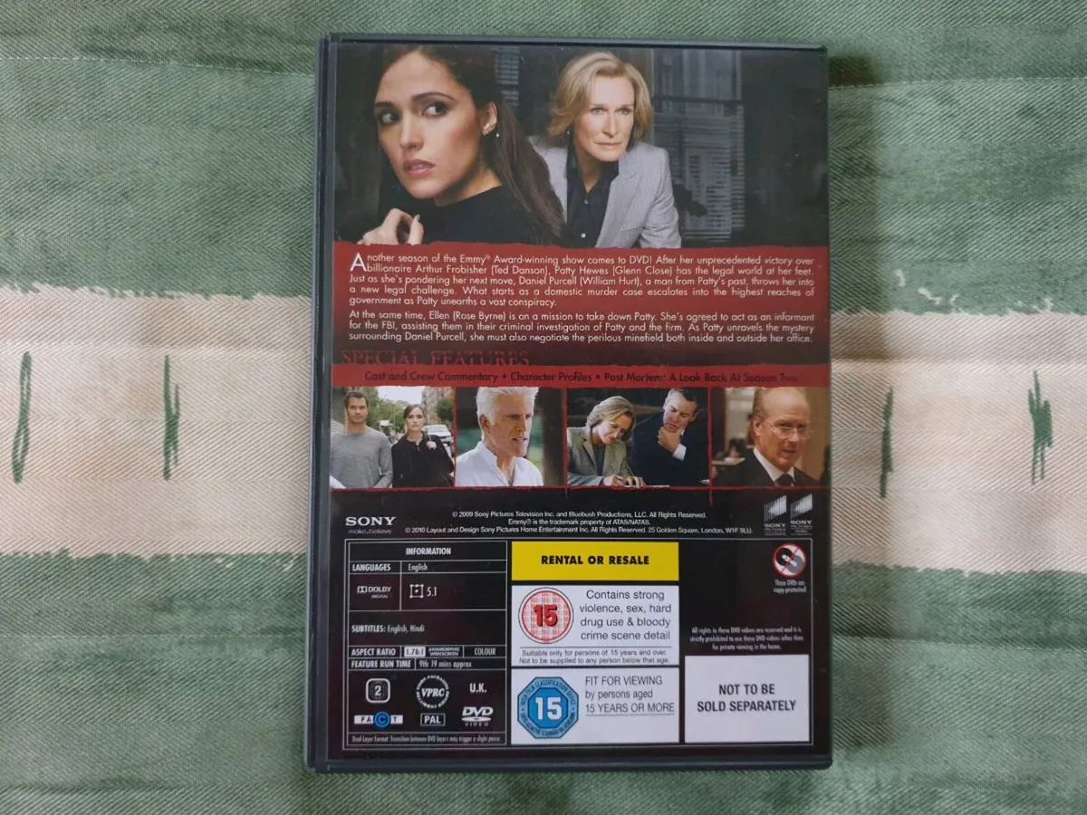 Damages The Complete Season 2 Series Second DVD - Image 2