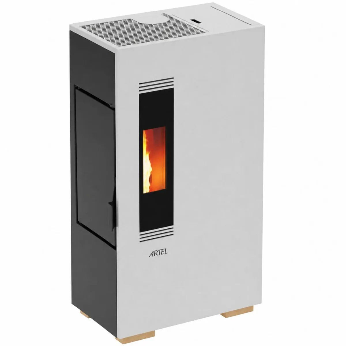 Mini 5 White Wood Pellet Stove - Image 1