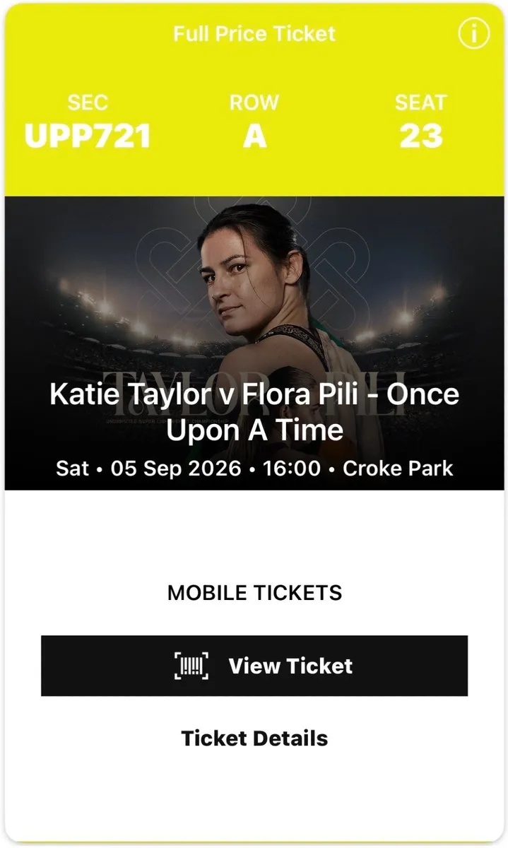 Katie Taylor ticket