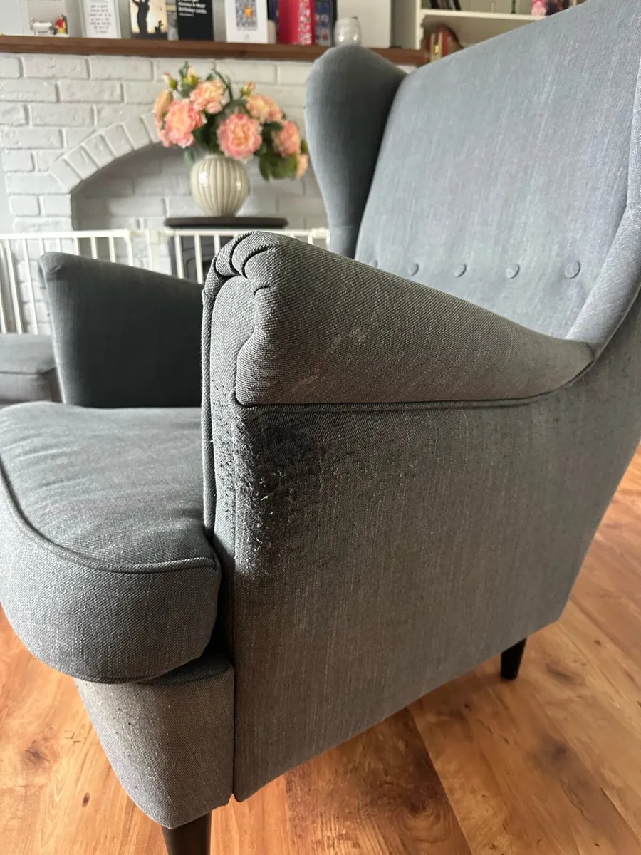 Ikea armchair and footstool - Image 2