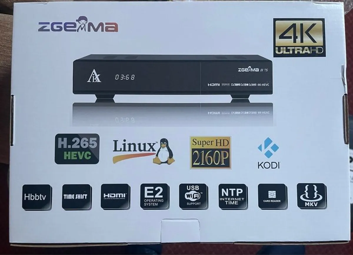 Zgemma H7s 4k Uhd 2x Dvb-s2x + 1x Dvb-c/t2 - Latest Version V2 With Rear Hdd Slot