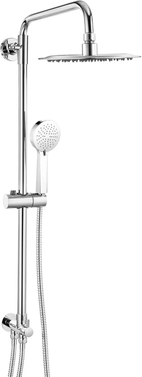 Chrome Dual Rigid Riser Kit with Round Overhead - Image 1