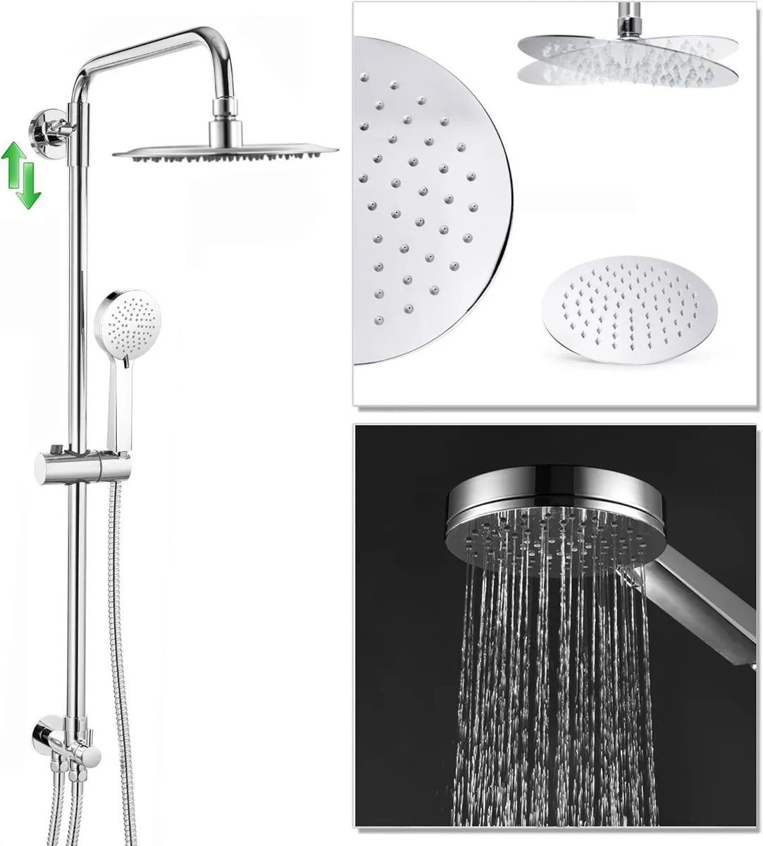 Chrome Dual Rigid Riser Kit with Round Overhead - Image 3