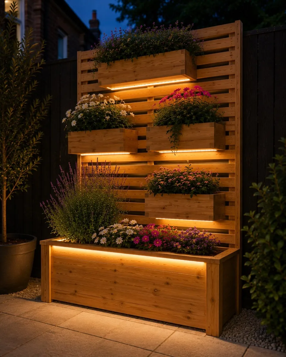 Vertical Garden Planter - Solar Illuminated Option - Image 1